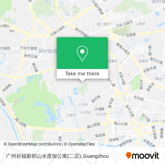 广州祈福新邨山水度假公寓(二店) map