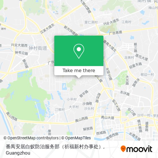 番禺安居白蚁防治服务部（祈福新村办事处） map