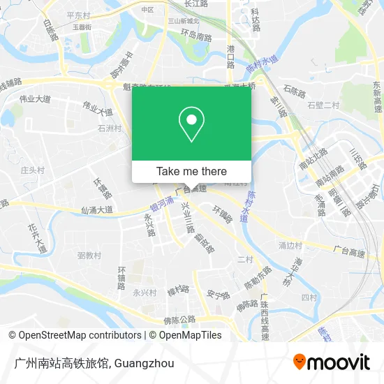 广州南站高铁旅馆 map