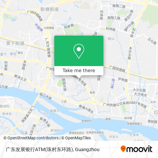 广东发展银行ATM(珠村东环路) map