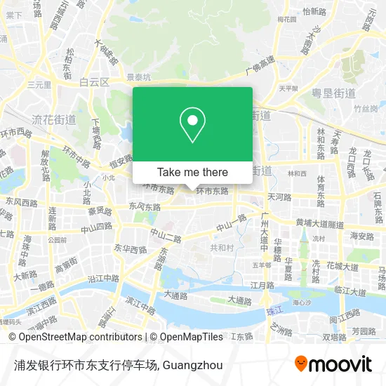 浦发银行环市东支行停车场 map