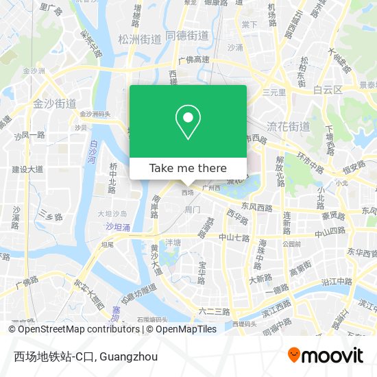 西场地铁站-C口 map