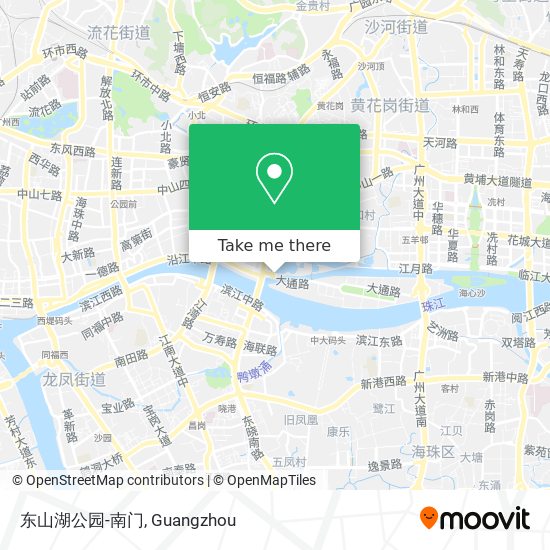 东山湖公园-南门 map