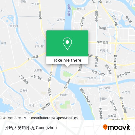 虾哈大笑钓虾场 map