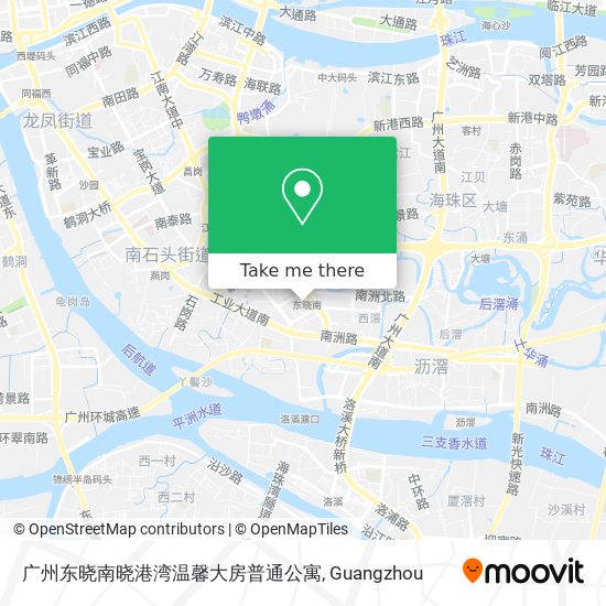 广州东晓南晓港湾温馨大房普通公寓 map