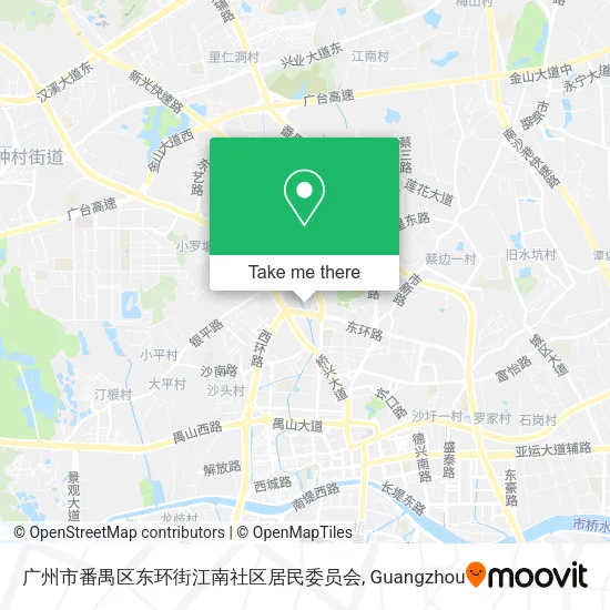 广州市番禺区东环街江南社区居民委员会 map