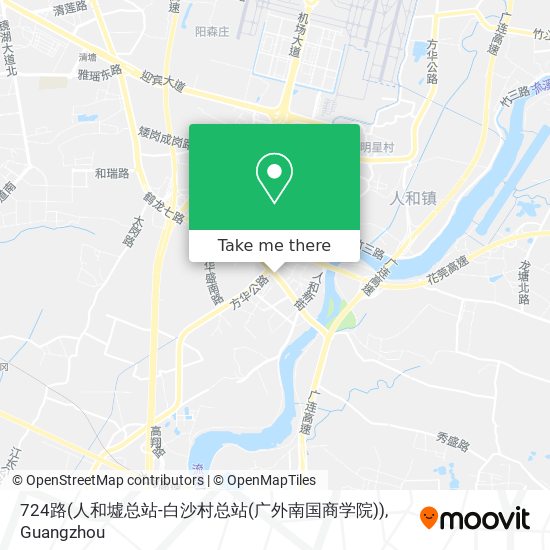 724路(人和墟总站-白沙村总站(广外南国商学院)) map