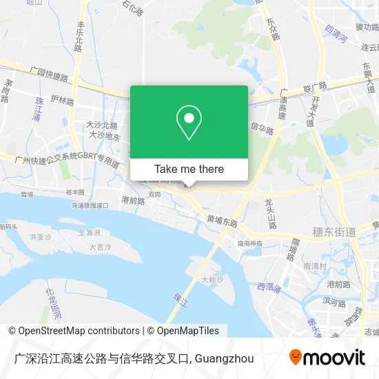 广深沿江高速公路与信华路交叉口 map