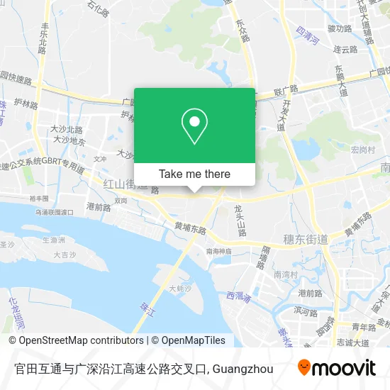 官田互通与广深沿江高速公路交叉口 map