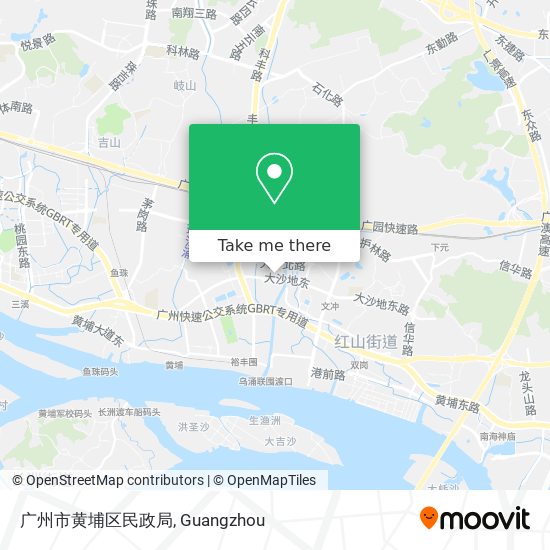 广州市黄埔区民政局 map