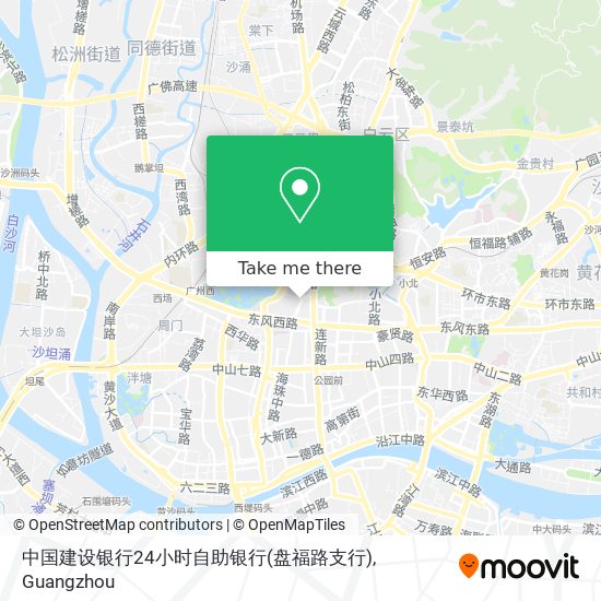 中国建设银行24小时自助银行(盘福路支行) map