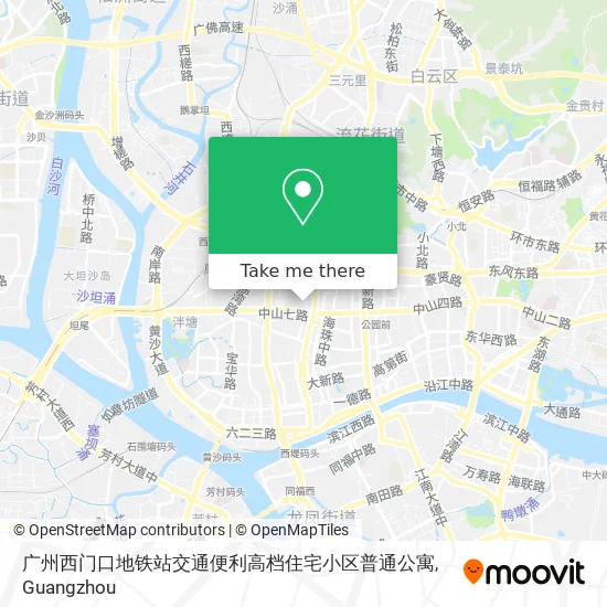 广州西门口地铁站交通便利高档住宅小区普通公寓 map