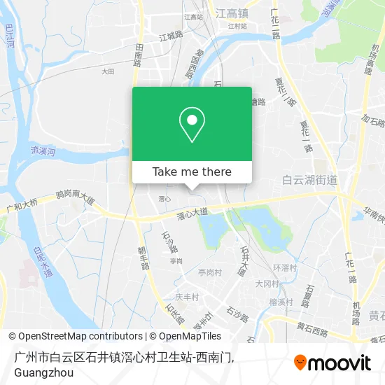 广州市白云区石井镇滘心村卫生站-西南门 map