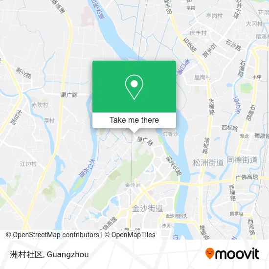 洲村社区 map