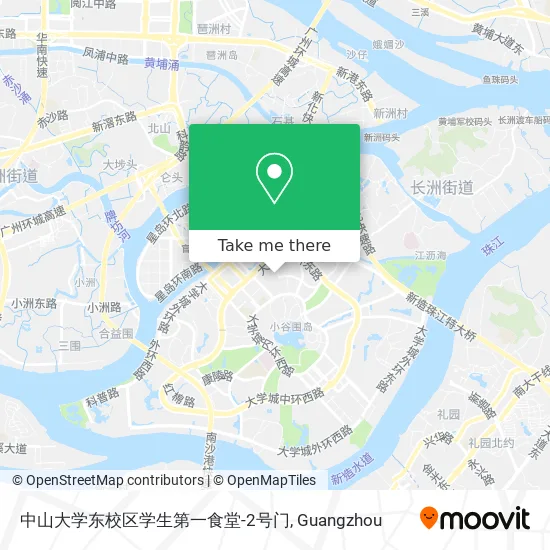 中山大学东校区学生第一食堂-2号门 map