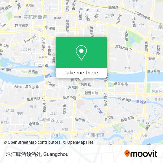 珠江啤酒领酒处 map