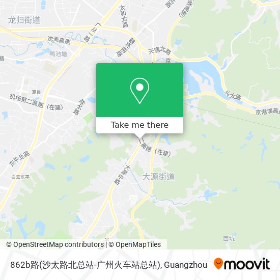 862b路(沙太路北总站-广州火车站总站) map