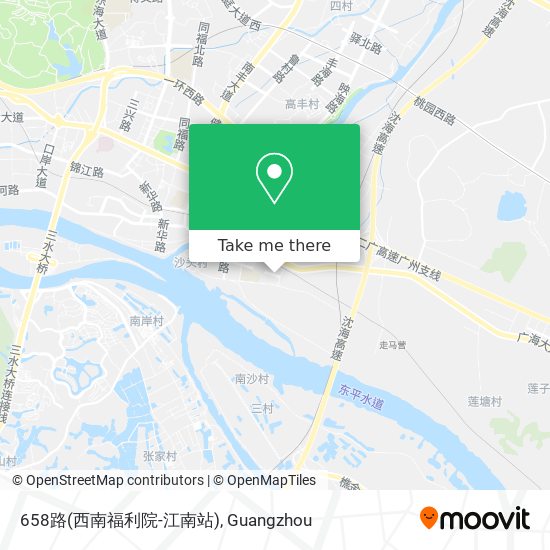 658路(西南福利院-江南站) map