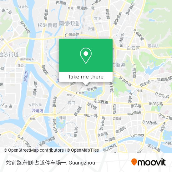站前路东侧-占道停车场一 map