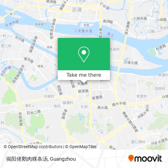 揭阳佬鹅肉粿条汤 map