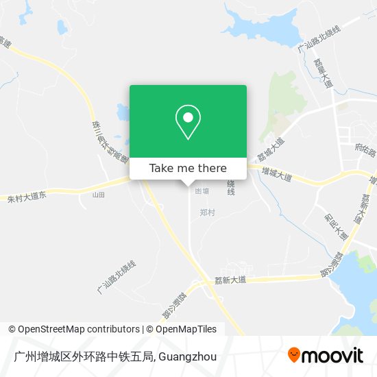 广州增城区外环路中铁五局 map