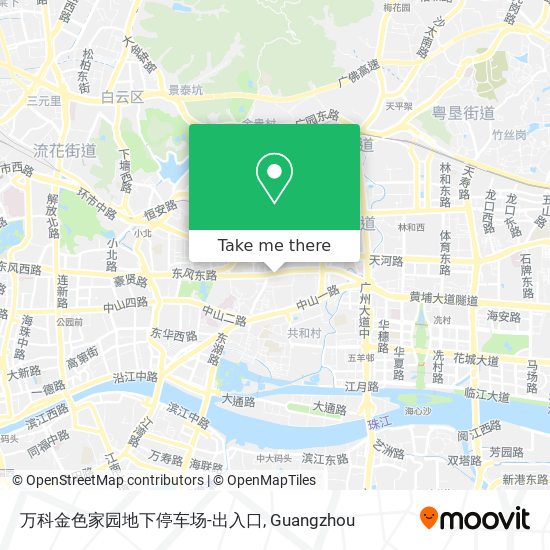 万科金色家园地下停车场-出入口 map