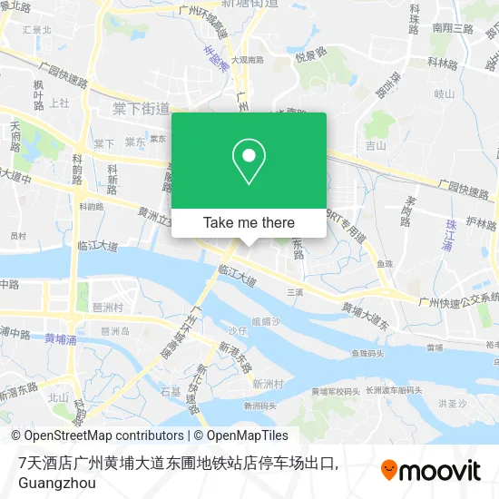 7天酒店广州黄埔大道东圃地铁站店停车场出口 map