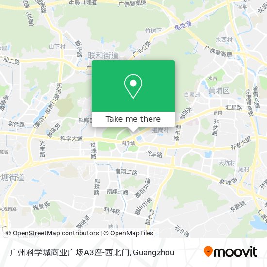 广州科学城商业广场A3座-西北门 map