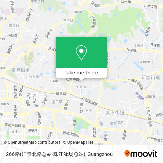 266路(汇景北路总站-珠江泳场总站) map