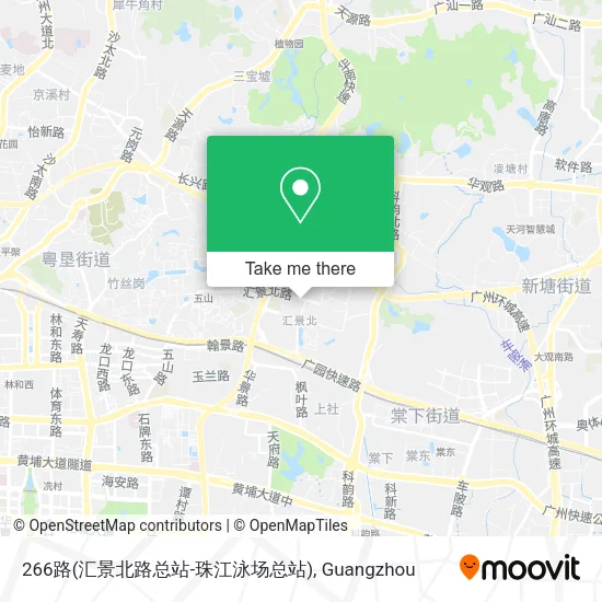 266路(汇景北路总站-珠江泳场总站) map