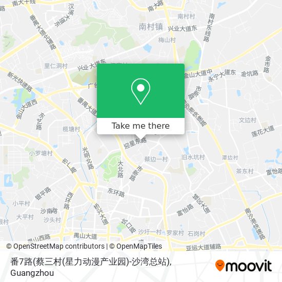 番7路(蔡三村(星力动漫产业园)-沙湾总站) map