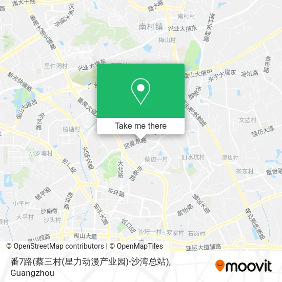 番7路(蔡三村(星力动漫产业园)-沙湾总站) map