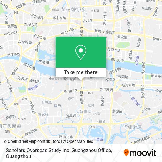 Scholars Overseas Study Inc. Guangzhou Office map
