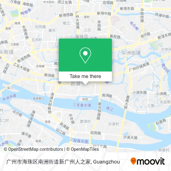 广州市海珠区南洲街道新广州人之家 map