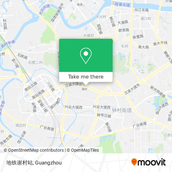 地铁谢村站 map