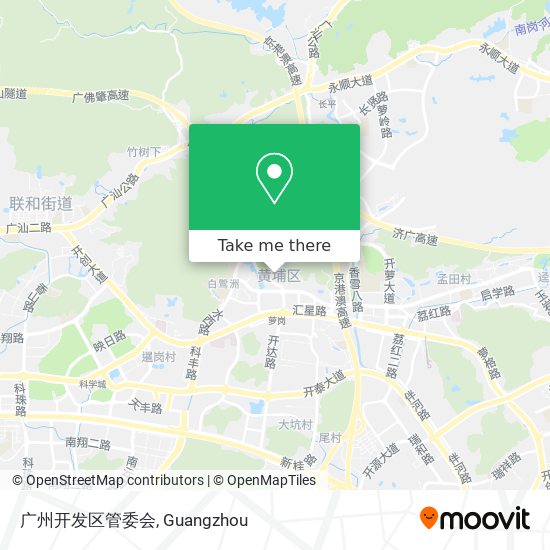 广州开发区管委会 map