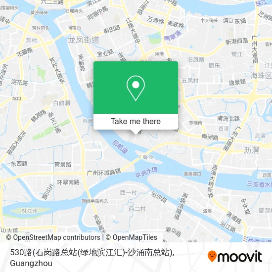 530路(石岗路总站(绿地滨江汇)-沙涌南总站) map