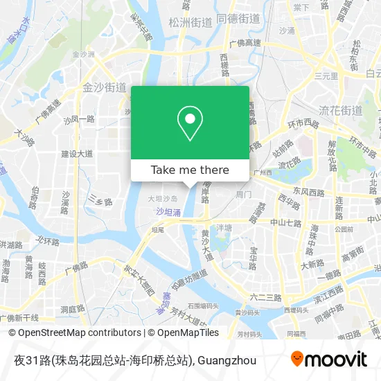夜31路(珠岛花园总站-海印桥总站) map