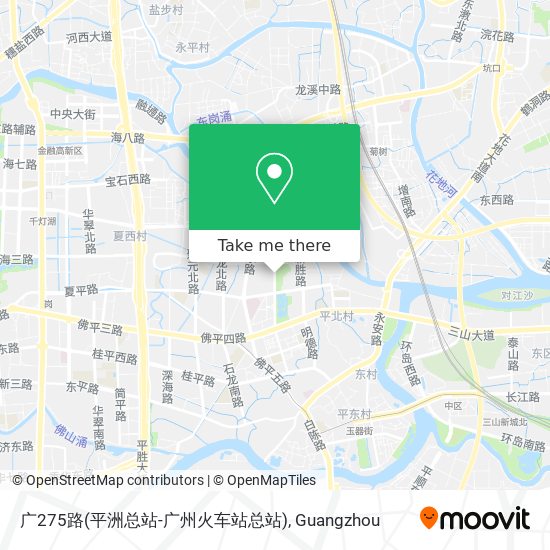 广275路(平洲总站-广州火车站总站) map