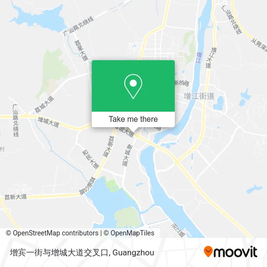 增宾一街与增城大道交叉口 map