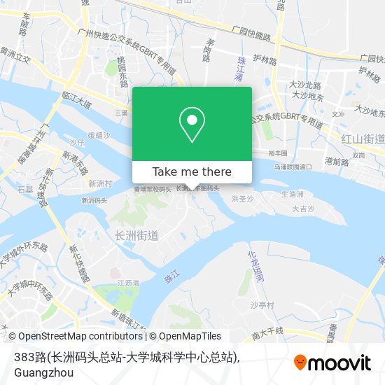 383路(长洲码头总站-大学城科学中心总站) map