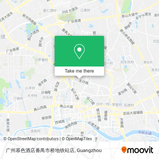 广州慕色酒店番禺市桥地铁站店 map
