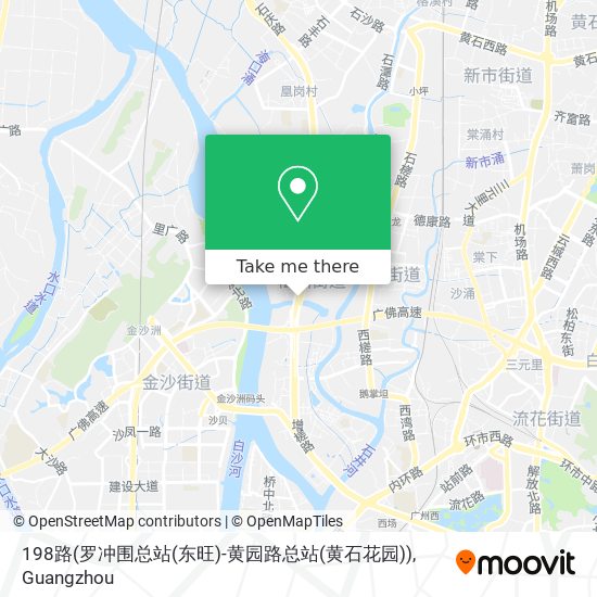 198路(罗冲围总站(东旺)-黄园路总站(黄石花园)) map