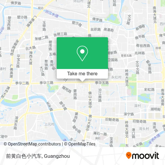 前黄白色小汽车 map