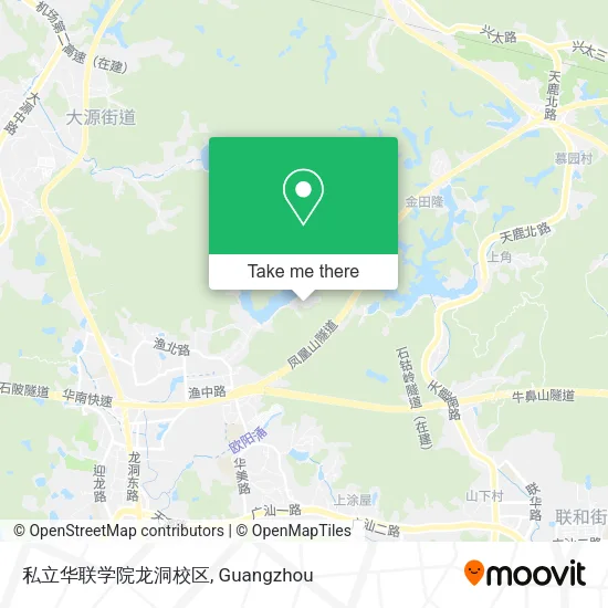 私立华联学院龙洞校区 map