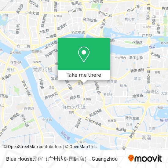 Blue House民宿（广州达标国际店） map