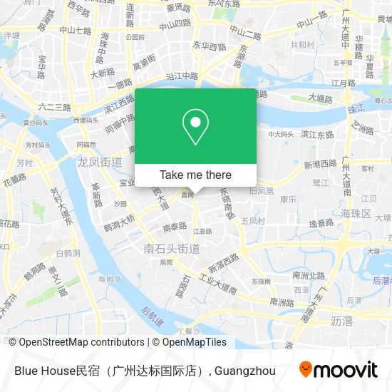 Blue House民宿（广州达标国际店） map