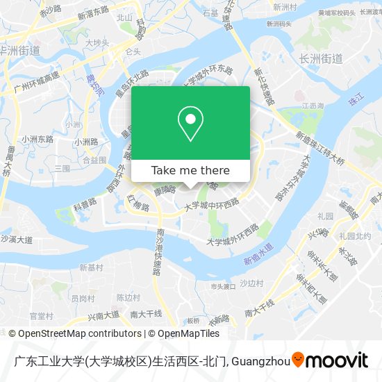 广东工业大学(大学城校区)生活西区-北门 map