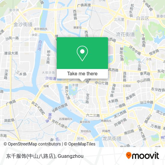 东千服饰(中山八路店) map