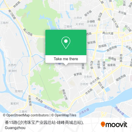 番15路(沙湾珠宝产业园总站-雄峰商城总站) map